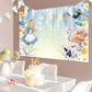 Cheerland 5X3 Ft Alice In Wonderland Backdrop For Girls Birthday Party Decorations Floral Tea Party Easter Bunny Banner Backgrou
