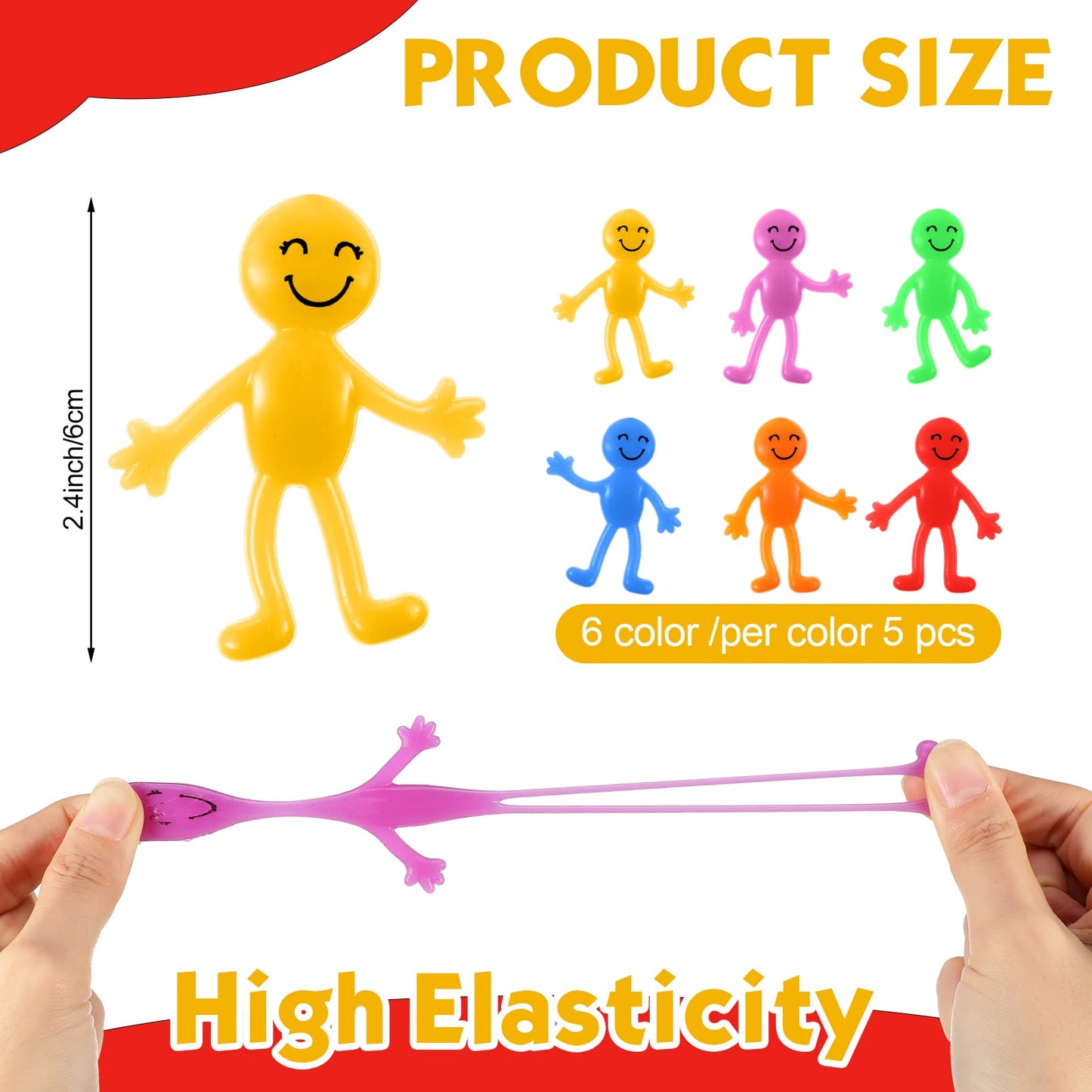 Tatuo 30 Pack Valentine Day Cards and Bendable Figures Set Valentines Greeting Cards Gifts for Prize Exchange Gift Party Favor