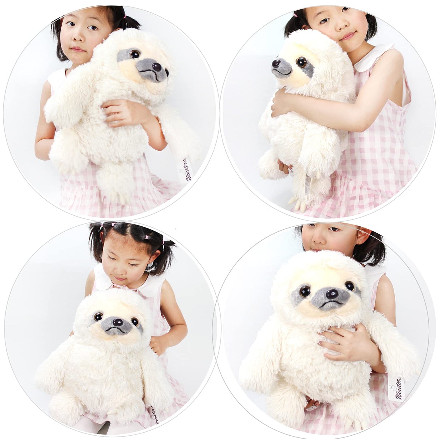Winsterch Cute Sloth Stuffed Animal Toy,Small Plush Sloth Tedy Bear Stuffed Animal Toys For Kids Birthday Gift Baby Doll (Ivory,15.7 Inches)