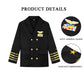 CIFITERY Navy Admiral Costume for Kids Ship Captain Uniform for Boys Halloween Dress Up Career Day Birthday Gifts