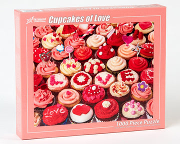 Vermont Christmas Company 1000 Piece Cupcakes of Love Jigsaw Puzzle - Puzzle Board, VC137
