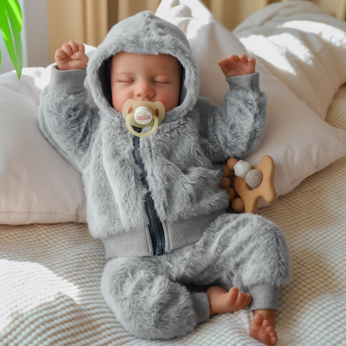ADFO 17 Inch Lifelike Reborn Baby Dolls, Full Body Vinyl Boy
