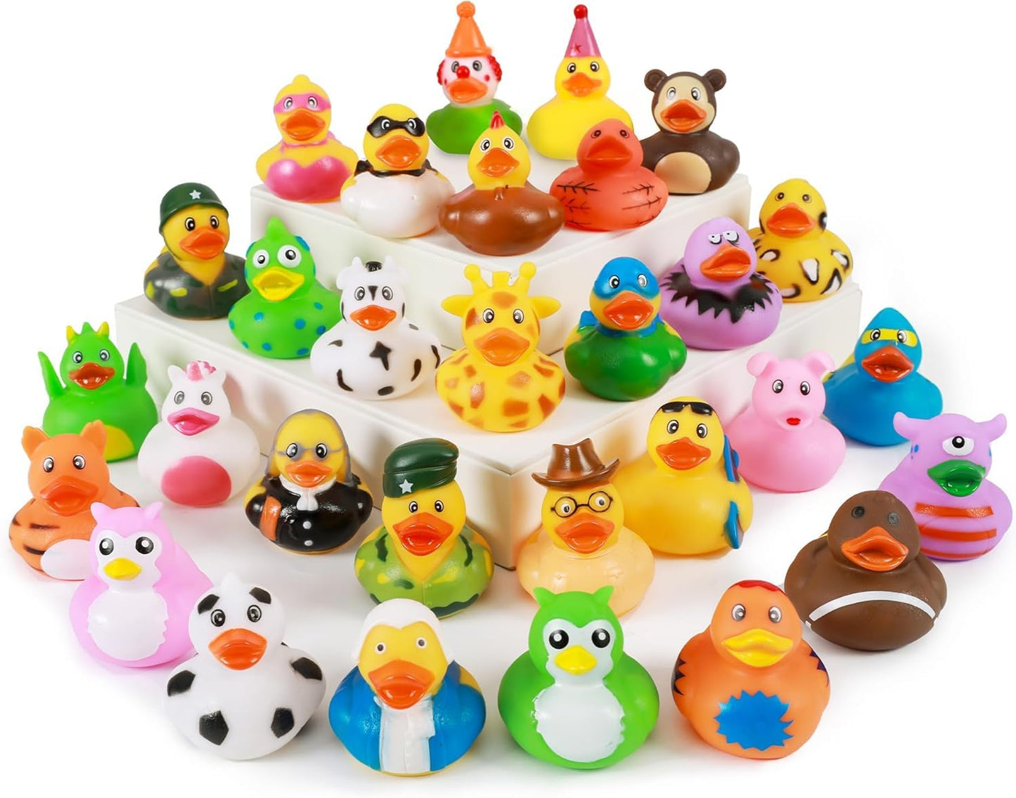 XY-WQ Rubber Duck 30 Pack for Jeeps Bath Toy Assortment - 2.3 Inch Bulk Floater Duck for Kids - Baby Showers Accessories - Party