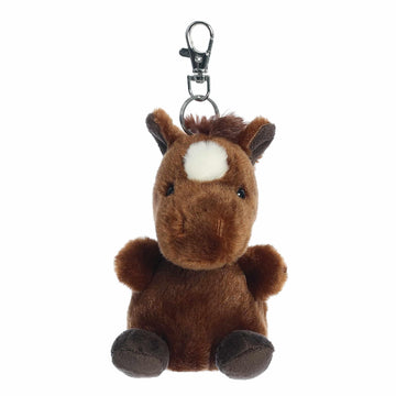 Aurora Adorable Palm Pals Truffle Brown Horse Clip-On - Fun Collectible Plush for Kids and mature-themed Collectors - Perfect for Decorating Rooms and Birthday Gifts - Brown 4 Inches