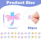 QUPIVA 90Pcs Mini Resin Dragonflies Figurine, Tiny Dragonfly Garden Decor for DIY Crafft Fairy Garden Dollhouse Micro Landscapin