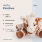 Bearington Baby Patches Plush Stuffed Animal Giraffe With Rattle, 8 Inches