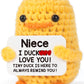 Mbl Niece Gifts From Auntie Aunt - To My Niece Gift From Aunt, Funny Small Cute Emotional Positive Support Handmade Crochet Duck