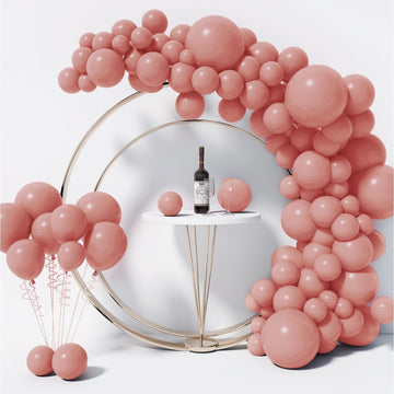 130Pcs Dusty Pink Balloons Different Sizes 18'' 12'' 10'' 5'' Balloon Garland Arch Kit Perfect For Birthday Party, Graduation, B