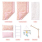 Robud Baby Doll Crib, Wooden Baby Doll Beds For 20 Inch Dolls, Baby Doll Bunk Beds With Tulle, American Girl Doll Bed For Gifts, Pink