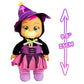 Cry Babies Tiny Cuddles Halloween Katie - 9 Baby Dolls, Cries Real Tears, Purple and Pink Cat Themed Pajamas