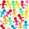 HyDren 216 Pcs Stretchy Bendable Man, Treasure Box Toys for Classroom, Stretchable Smile Figure, Assorted Color Bendable Toys, C