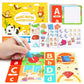 Patpat Early Learning Magic Water Book For Kids 2-5Years, Reusable Preschool Alphabet & Number Tracing Cards, Water-Based Englis