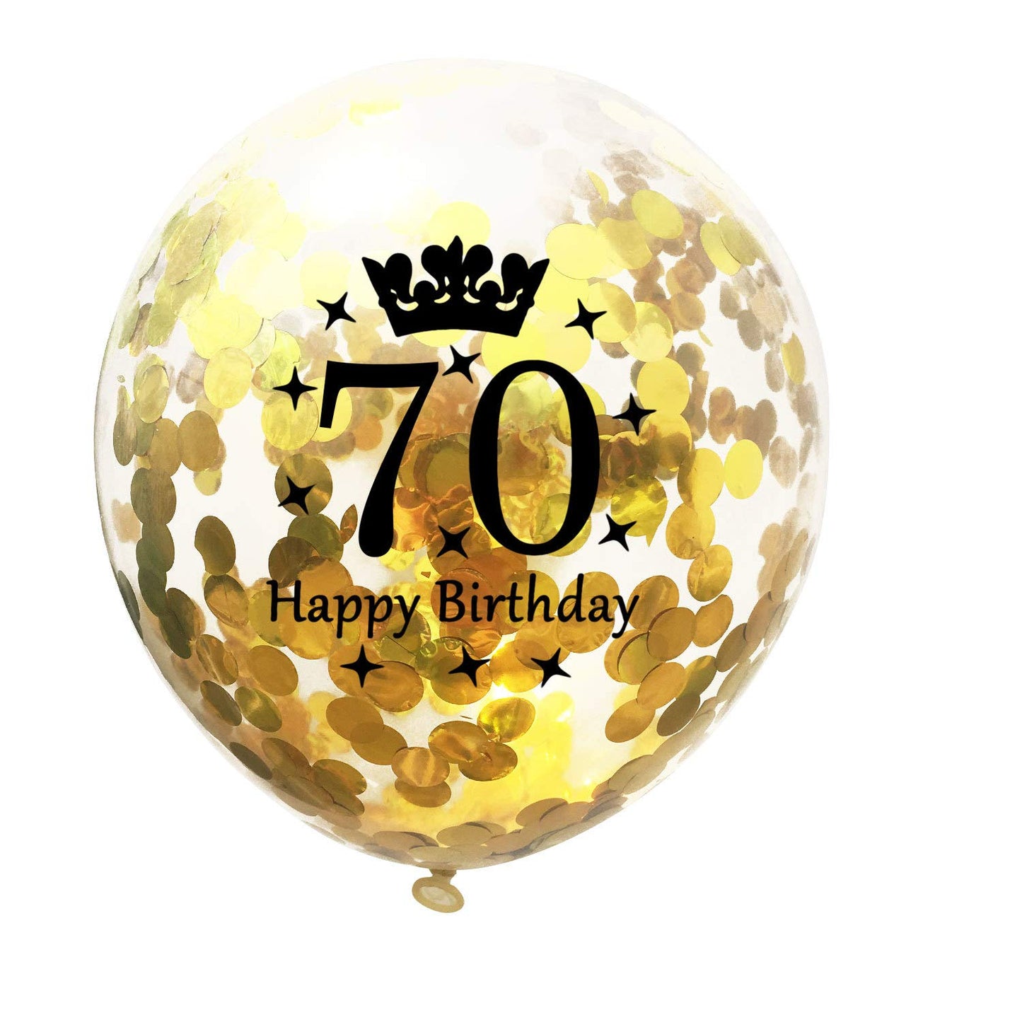 Shuntai 70Th Birthday Balloons Black And Gold 70Th Birthday Decorations For Men Women Latex Confetti Printed Number Balloon 70 Y