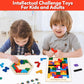 Wooden Brain Teaser Puzzles For Adults And Kids Boys Girls,Logic Brain Puzzles Games For Classroom & Party Times,Wooden Block Puzzle Stem Montessori Educatioanl Toys Gift For All Ages(2 Pack)