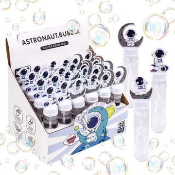 Joyypop 24 Pack Mini Bubble Wands For Kids Space Party Favors Astronaut Bubble Wands Summer Gifts For Boys Girls Space Theme Birthday Party