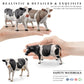 Lc Joycre Cow Figure Toys 4Pcs Realistic Big Cows Figurines Toys For Toddlers Simmental Cows Holstein Cow Figures For Kids Birth