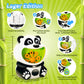 MAKE KIDS SMILE Panda Bubble Machine for Toddlers - Outdoor Bubble Blower with 8oz Solution, White, Ideal Gift for Ages 1-5
