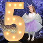 4Ft Light Up Numbers, Large Marquee Numbers For 5Th 15Th 50Th Birthday Decorations, Giant Light Up Numbers For Party Anniversary