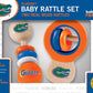 Babyfanatic Wood Rattle 2 Pack - Ncaa Florida Gators - Officially Licensed Baby Toy Set