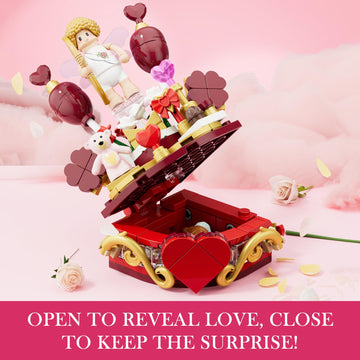 Funwhole Cupid'S Gift Box Lighting Building Bricks Set - Great Valentine'S Day Love Decoration Minifigure For Romantic Couples C