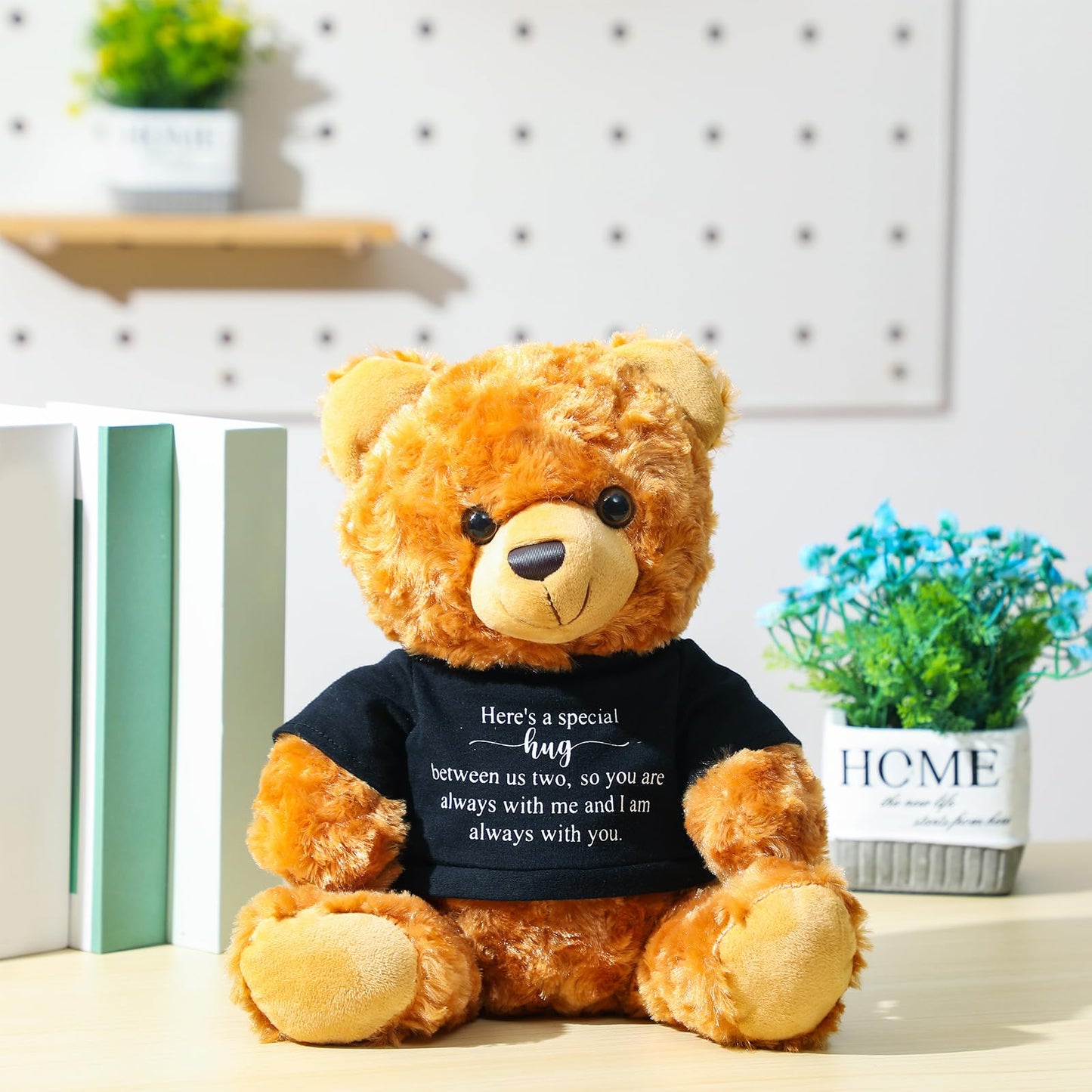 Deekin 2 Pcs Sympathy Gift Small Bear 9.8 Inch Plush Stuffed Animal With A Bear Hug Sign Condolences Memorial Loss Of Loved Idea