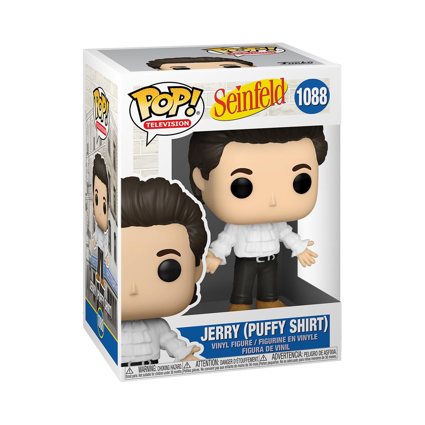 Funko Pop Tv: Seinfeld- Jerry W/Puffy Shirt, Multicolor, 3.75 Inches