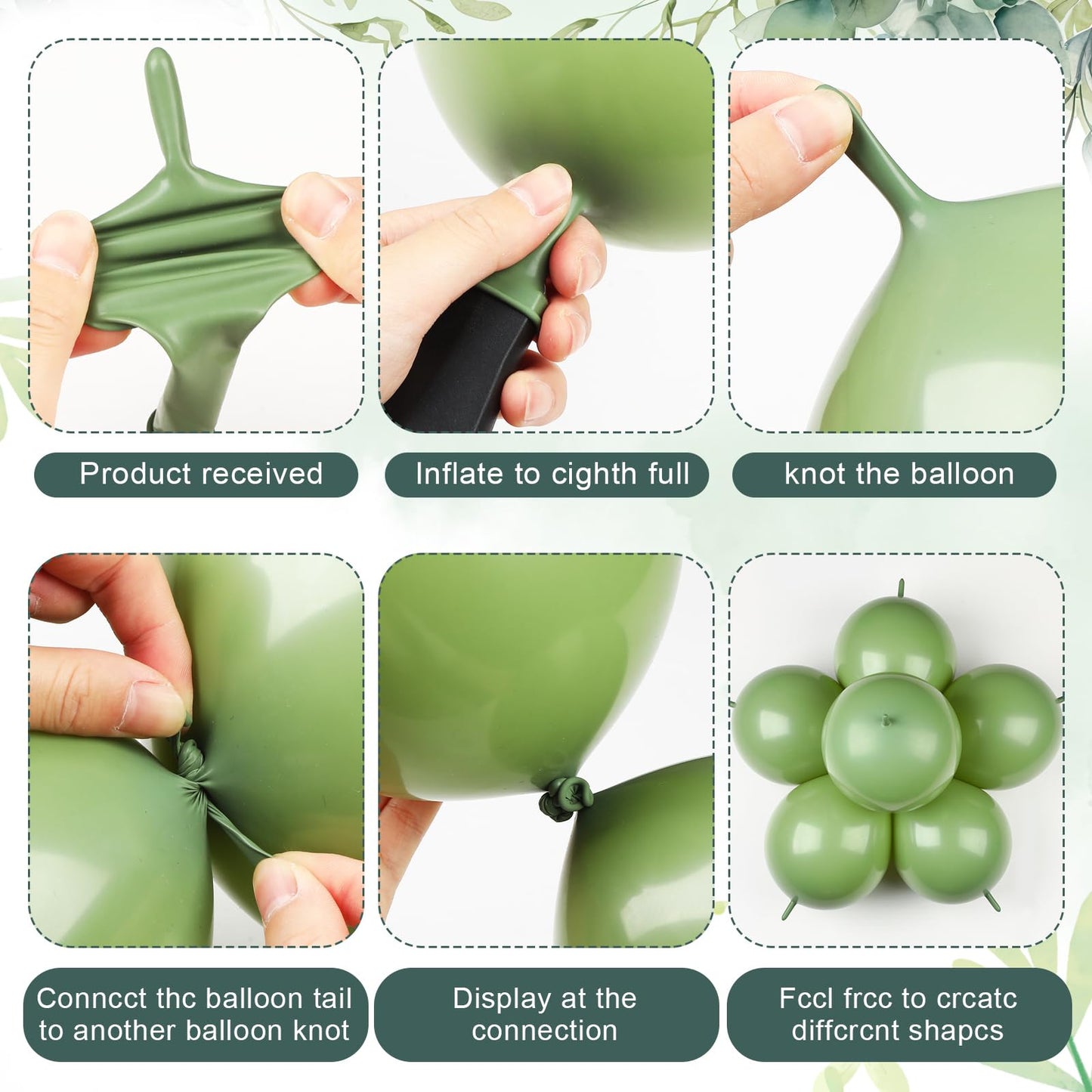 Meanplan 100 Pcs Link Balloon Quick Linking Latex Connected Balloons Linkable for Halloween Thanksgiving Day Carnival Wedding Pa