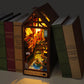 Diy Book Nook Kit, Diy Dollhouse Booknook,Booknook Shelf Insert Decor Alley, 3D Dollhouse Wooden Puzzle Bookends, Book Nook Mini