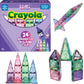 CreateOn Crayola Glitter Magnetic Tiles, Building Set for Kids, Magnetic Tiles, Kids Building Toys, STEM & Montessori Toys for B