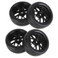 Bqlzr Y Shape Wheel Rim&Tires Replacement For Hsp 1:10 On-Road Rc Flat Racing Car 20106 Pack Of 4