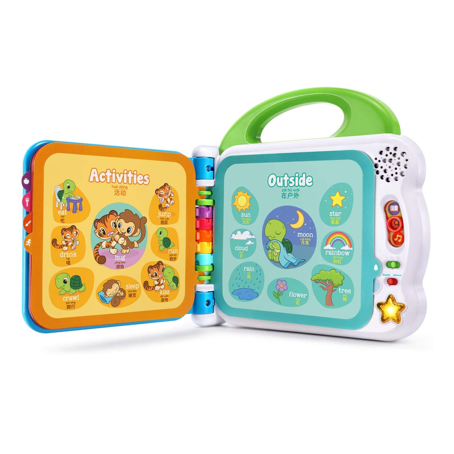 LeapFrog Learning Friends English-Chinese 100 Words Book, 1.89"x9.37"x9.17", Plastic, Frustration-Free Packaging, Model 80-601568