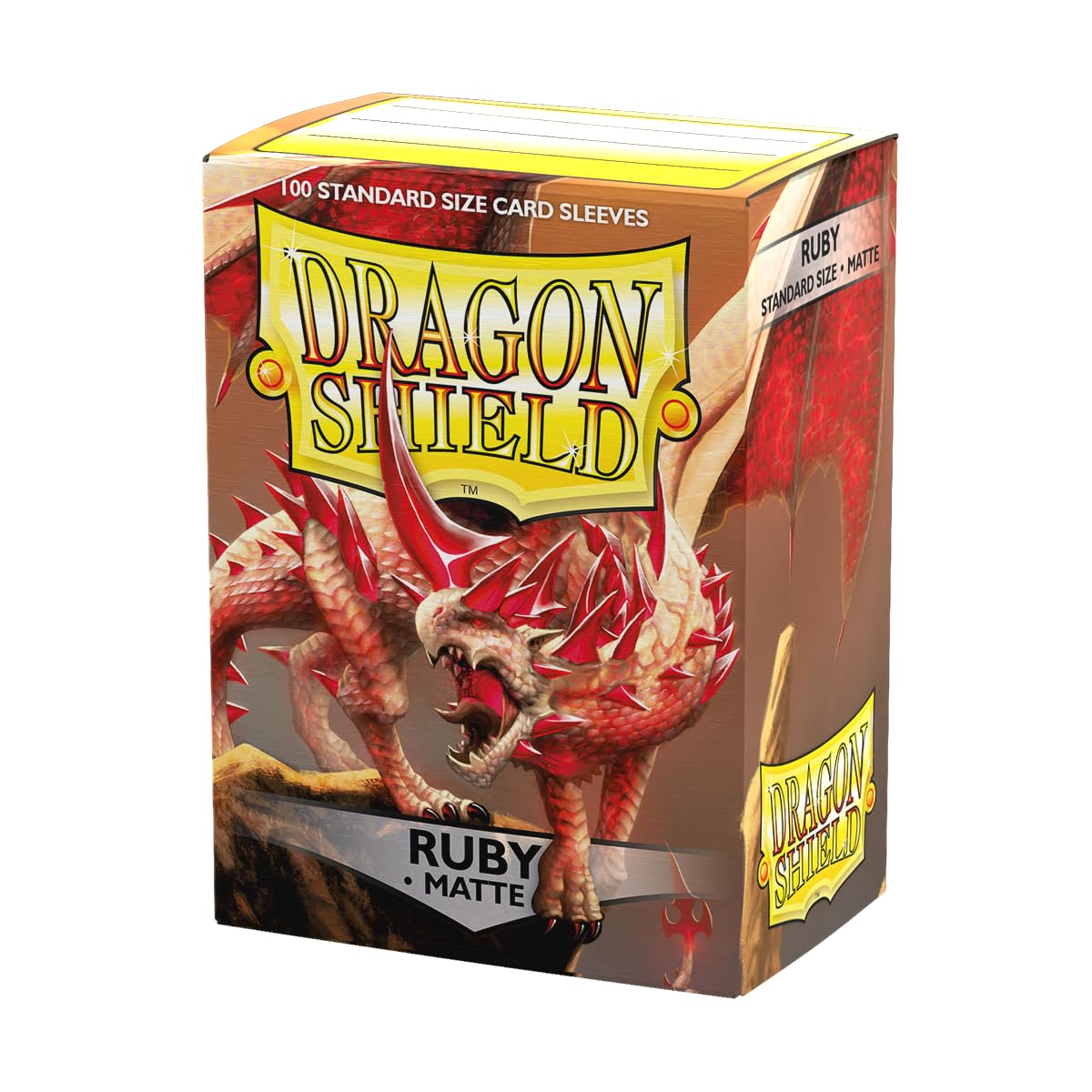 Dragon Shield | Standard Size Card Matte Sleeves | 100 CT - Smooth & Tough enhanced TCG Sleeves | Compatible with Pokemon  Flesh & Blood  One Piece & Magic The Gathering | Ruby - Matte