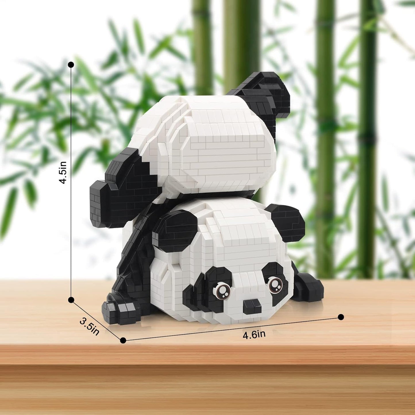 Finger Rock Panda Mini Building Set - 1325 Pcs Micro Bricks Kit, White & Black, Small, Fun Party Favors for Kids & Adults 12+