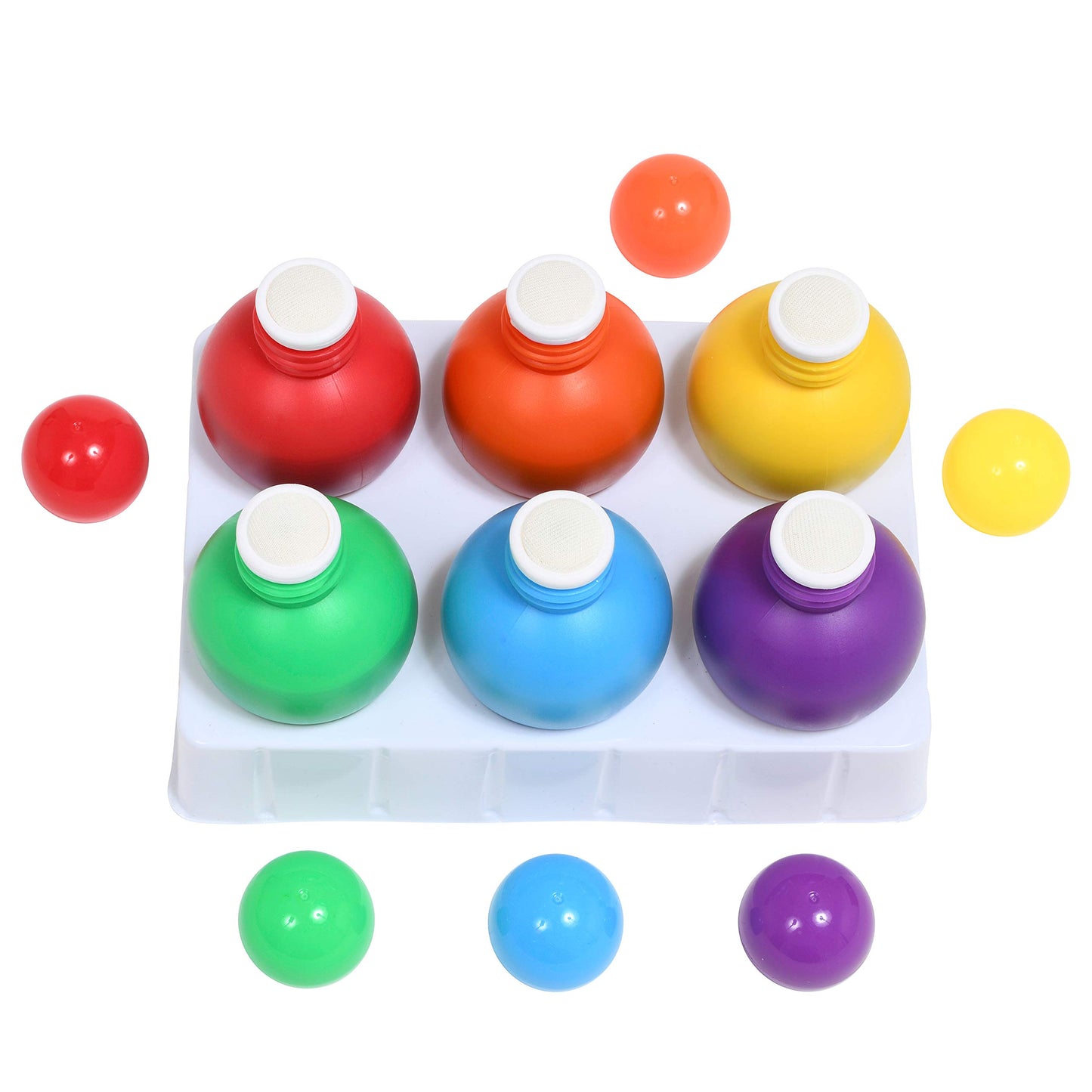 READY 2 LEARN Doodle Dabbers Dot Markers Set of 6 - Washable, Non-Toxic, Toddler Grip, Red