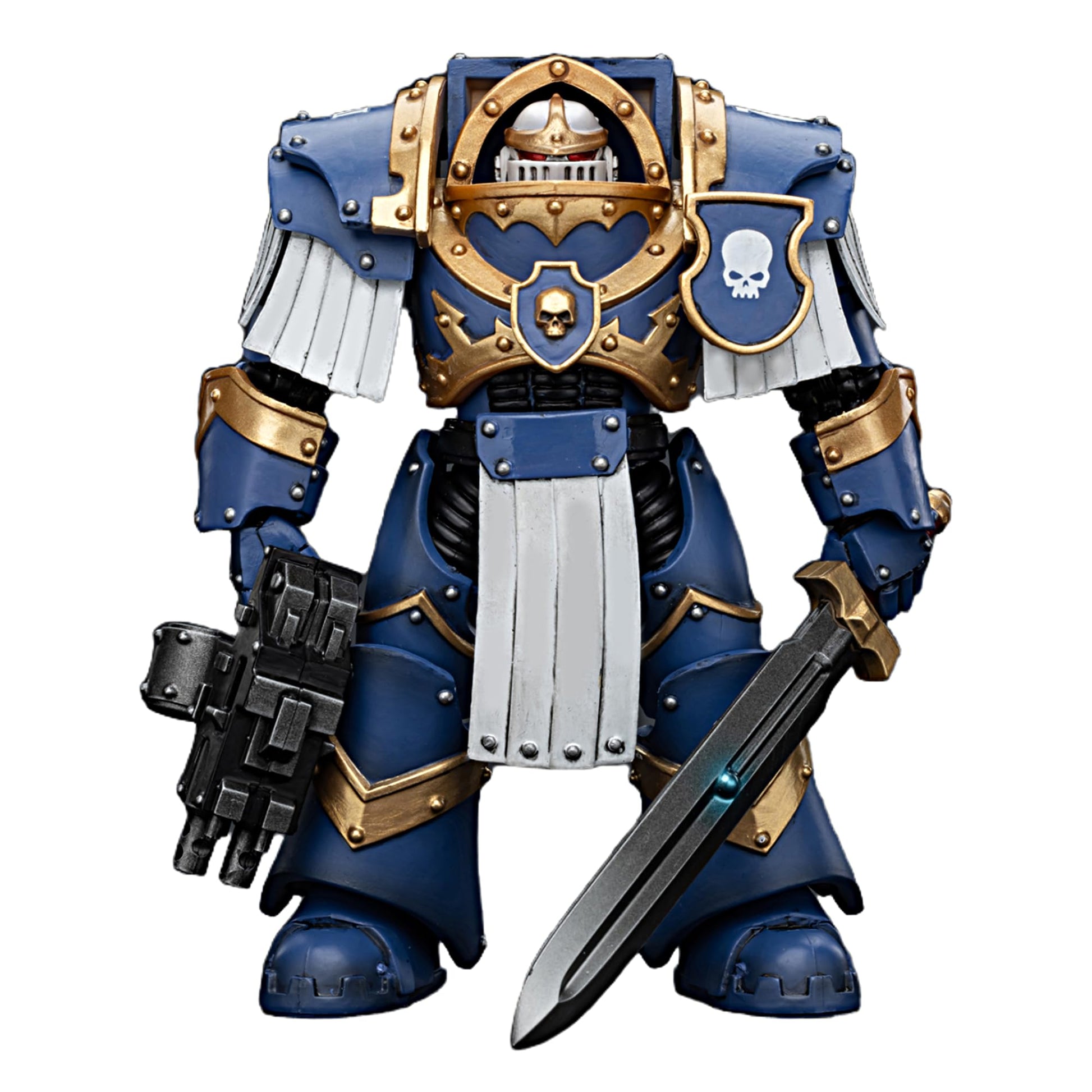 JOYTOY Warhammer 40K 1/18 Action Figures Ultramarines Cataphractii Terminator Squad Sergeant with Power decorative replica blade Collectible Model