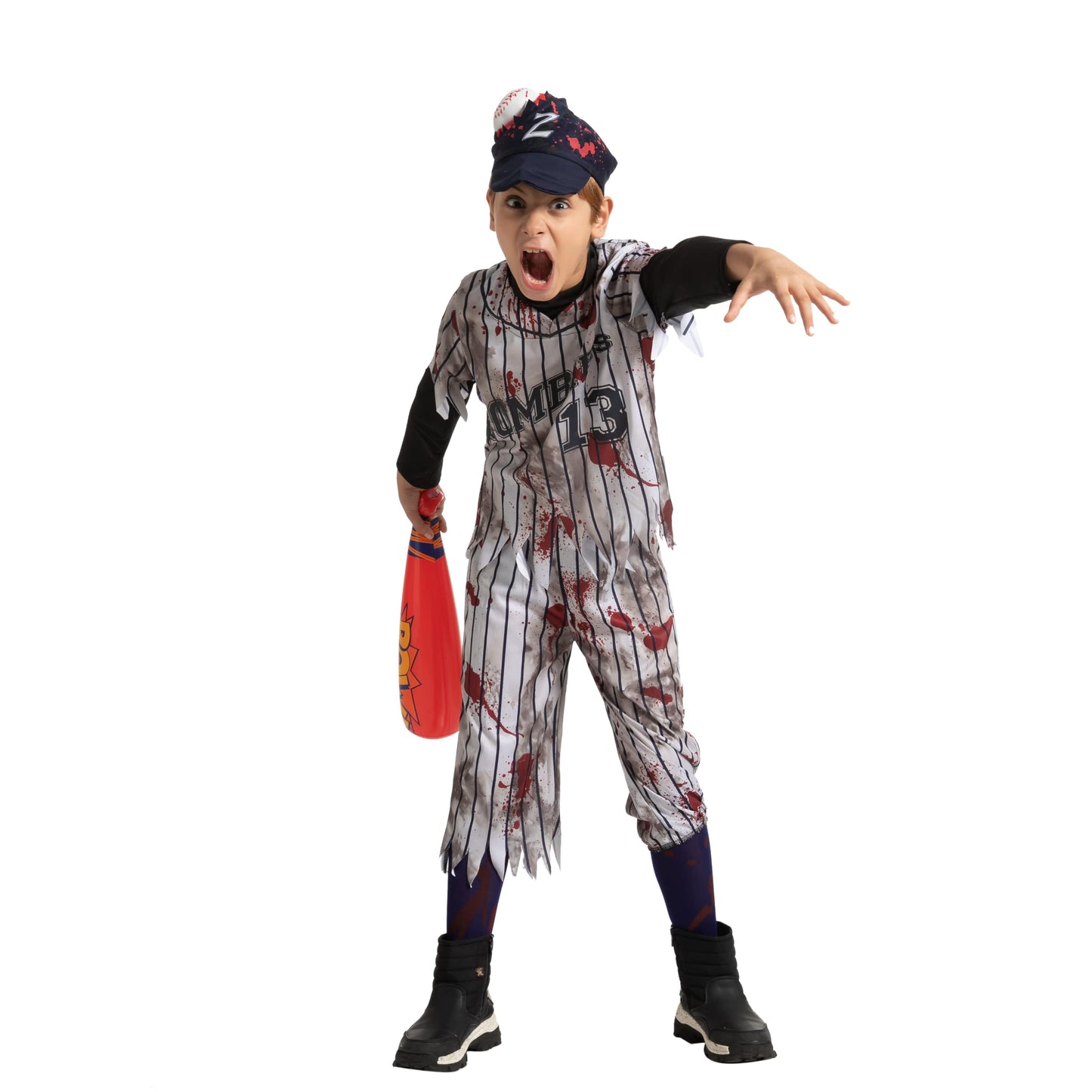 Spooktacular Creations Zombie Baseball Player Costumes for Boys  Scary Halloween Costume for Kids  Halloween Parties-S(5-7yr)