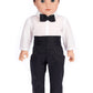 Tuxedo - 5 Piece Tuxedo Set - Clothes Fits 18 Inch Doll - Black Jacket, Pants, Belt, White Shirt And Dress Shoes (Dolls Not Included)