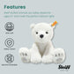 Steiff Lasse Polar Bear Plush Stuffed Animal Toy Friend, White, 11