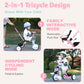 Liberry 2 In 1 Toddler Tricycle Age 2 3 4 Years Old, Kids Trike With Adjustable Push Handle, Bell & Basket, 3 Wheel Bike Riding