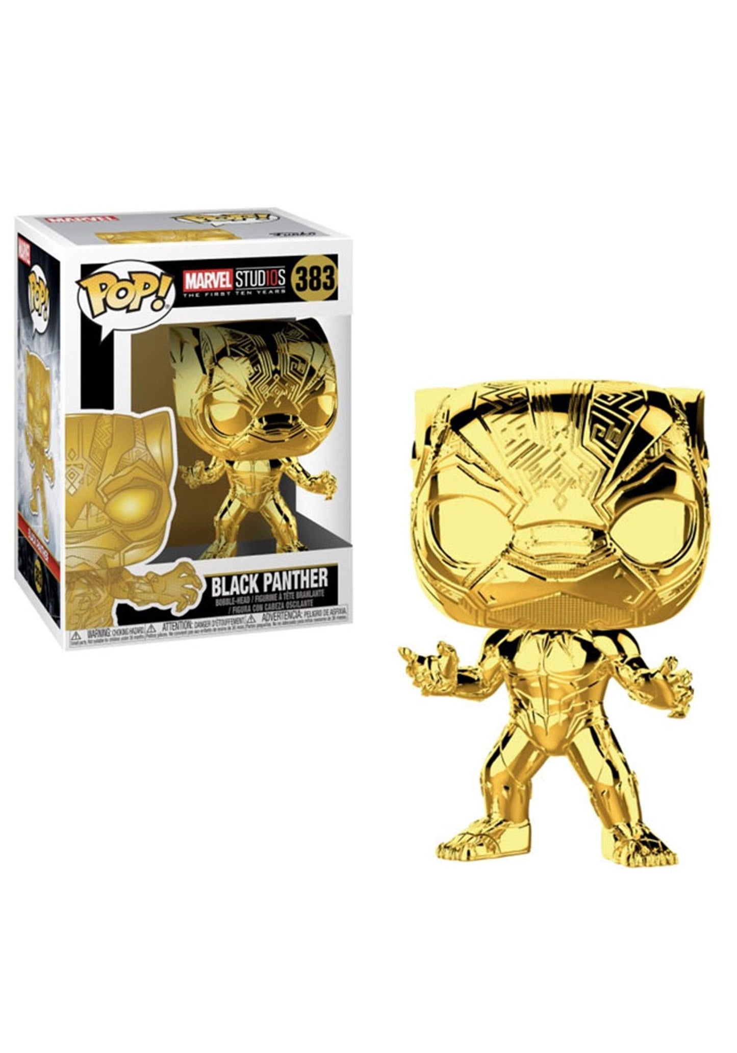 Marvel Studios 10 Funko Pop! Marvel Black Panther Vinyl Bobble Head [Gold Chrome] (Pre-Order Ships January)