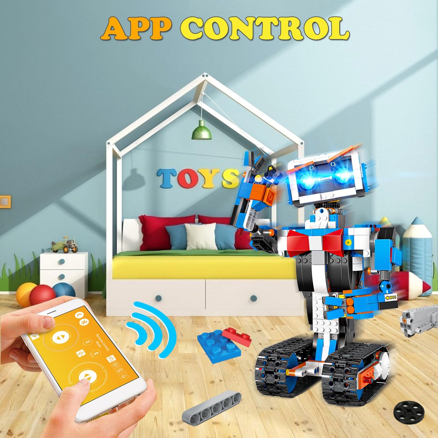 OKK Robot Building Toys for Boys, STEM Projects for Kids Ages 8-12, Remote & APP Controlled Engineering Learning Educational Cod