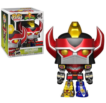 Funko Power Rangers Metallic Megazord Pop Vinyl Figure - 6" Metallic Silver - AAA Anime Exclusive - Model 889698265645