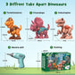 Laradola Dinosaur Toys For 4 5 6 7 8 Year Old Boys, Take Apart Dinosaur Toys For Kids 3-5 5-7 Stem Construction Building Kids Toys With Electric Drill, Party Birthday Gifts (Blush Pink)