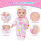 12 Inch Baby Doll Crib Playset with Dolls Clothes and Accessories Including Soft Sleep Bassinet Bed  Bottles  Nipple  Eye Mask  Slippers  Blanket  Pillow  Gift Idea for Ages 3+