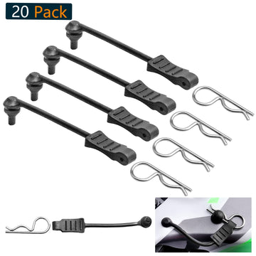 20Pcs Hobbypark Universal Rc Car Body Clips And Pull Tabs Retainer R Pins For 1/10 Traxxas Arrma Axial Losi & All 1/8 Redcat Hpi