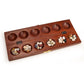 Sterling Games Wooden Mancala Board Game Cherry Finish With Real Stones 13” Wood Game Board