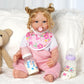 Jizhi 4 Pcs Baby Doll Bottles Set With Magnetic Pacifiers, Baby Doll Accessories For Reborn Baby Doll, Pretend Play Feeding Toy Kids Gift (Pink/Purple)