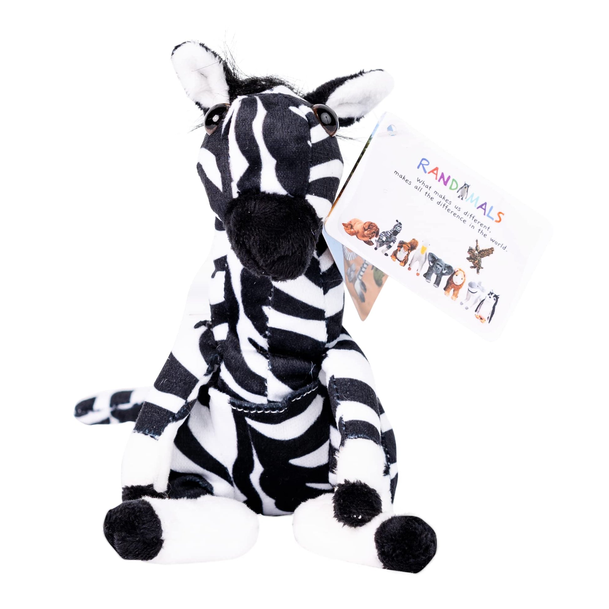 Randimals Randimini Collection Zebra Kangaroo Called Zangaroo. Floppy Plush Bean Filled Toy 6.5   Soft & Huggable  enhanced Quality Hybrid Animal Friend Encourages Adventure & Imagination