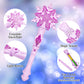 Light Up Frozen Snowflake Wand With Sound(Motion Sensitive) Magic Toy For Kids Girls Princess Party Favors Costume Cosplay Acces