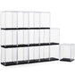 Pokiiulk 15 Pcs Minifigure Display Cases - Acrylic Display Box Fit For Minifig And Action Figures, Stackable Boxes For Figures C